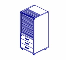 Мобильный офис Арт. 25190 Размер:49х49х135 (ШхГхВ)см