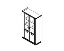 Шкаф комбинированный Арт. PRT403 Размер: 124х52х215 (ШхГхВ) см