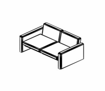 Диван двухместный Арт. BAS12 Размеры: 1300х750х740 (ДхШхВ), мм