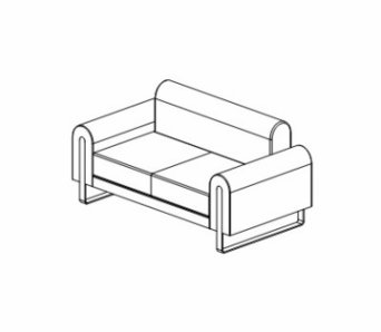 Диван двухместный Арт. CON2 Размеры: 1535х800х708 (ДхШхВ), мм