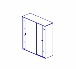 Шкаф купе 206 полки/гардеробАрт. 25206 Размер: 120х42х206 (ШхГхВ) см