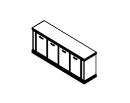 Греденция Арт. PRT301 Размер: 1212х50х80 (ШхГхВ) см
