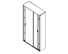 Шкаф-купе 206 полки/гардероб Арт. FLS402 Размер: 120х42х206 (ШхГхВ) см