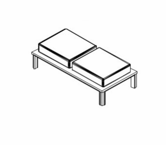 Банкетка 2-х местная Арт. MAT2/0 Размеры: 1409х704х425 (ДхШхВ), мм